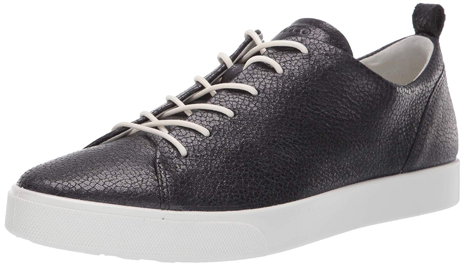 ECCO Womens Gillian Leather Low Top Lace Up Fashion Sneakers, Black ...