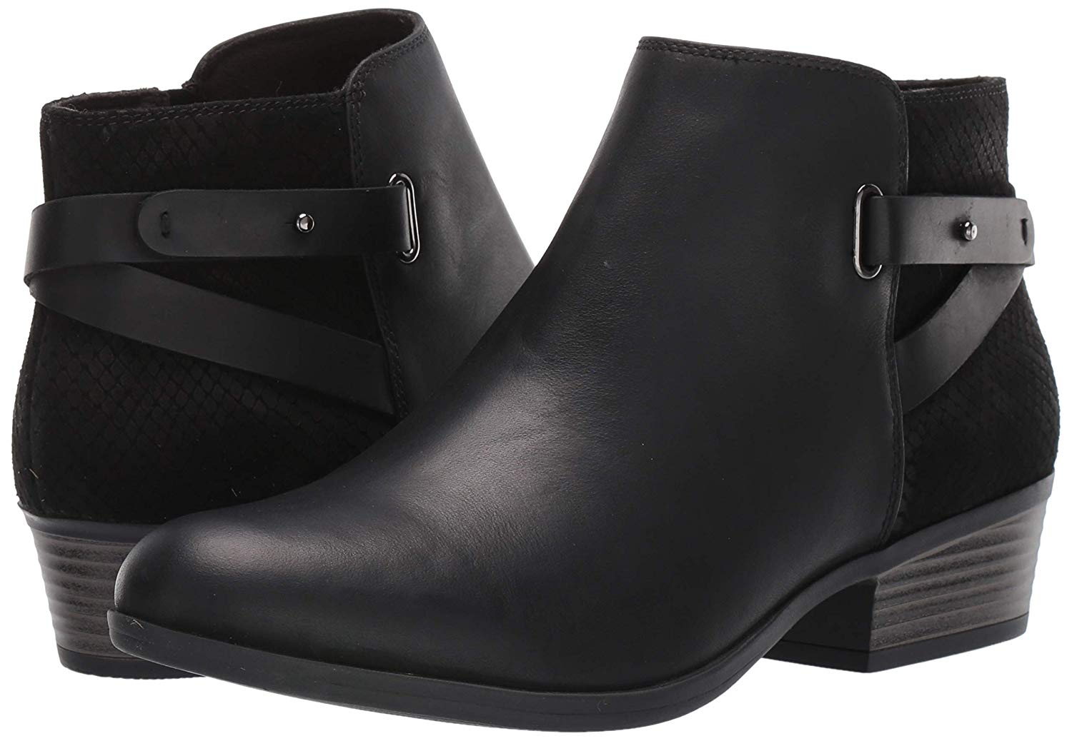 Clarks Women's Shoes 26144996 Leather Closed Toe Ankle, Black Leather, Size 8.5 | eBay