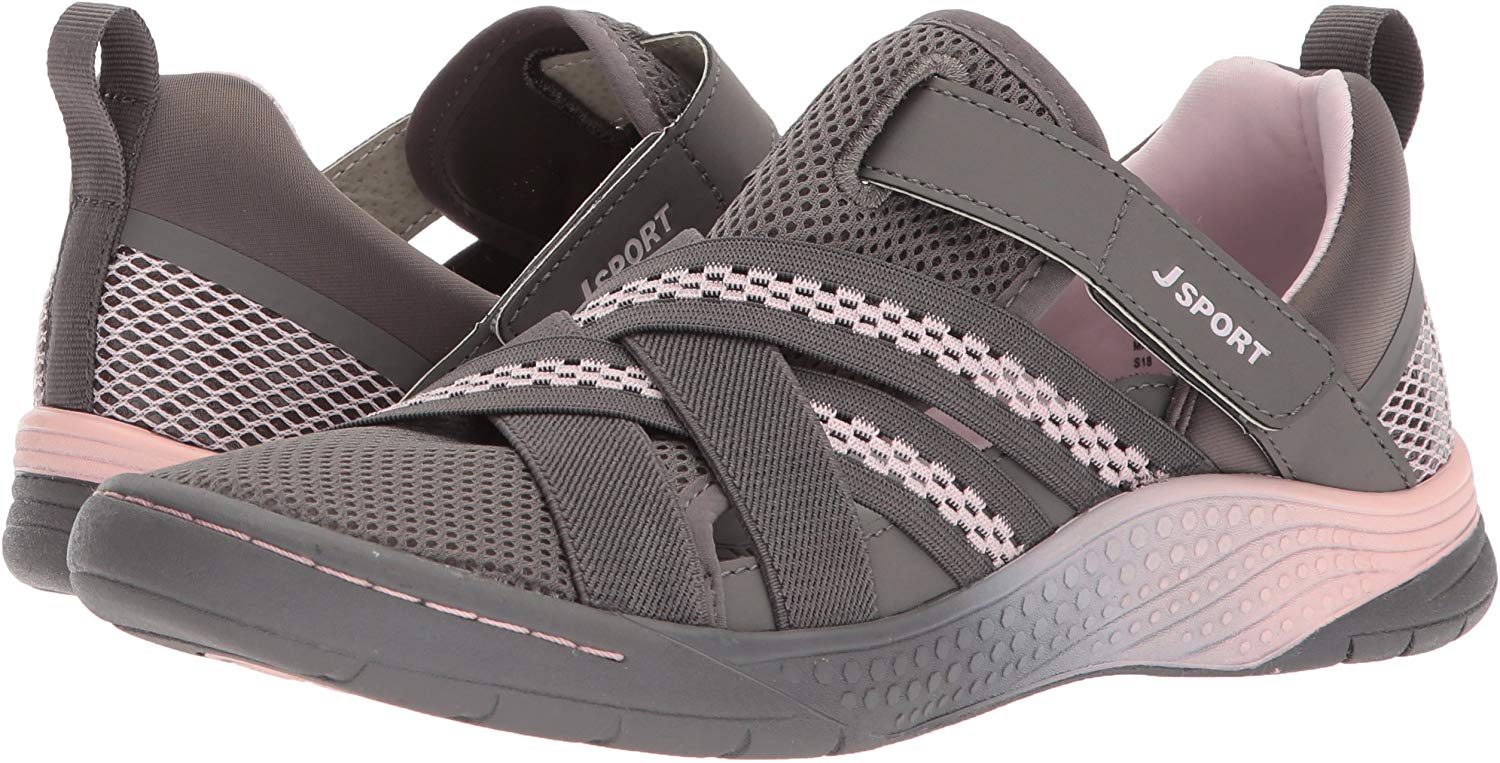 JSport by Jambu Women's Essex Sneaker, Dark, Dark Grey/Petal, Size 9.5 ...