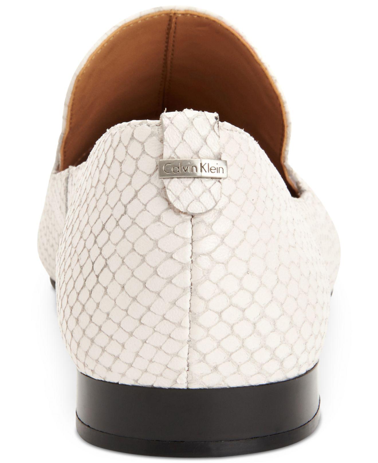 calvin klein elin patent toe loafers