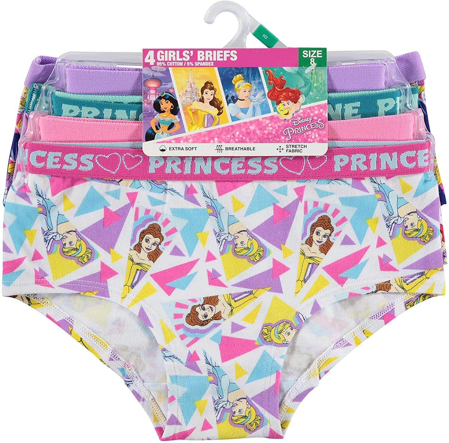 Disney Princess Girls Panty Multipacks Princess 4pk Size 6 0 Pxoe Ebay