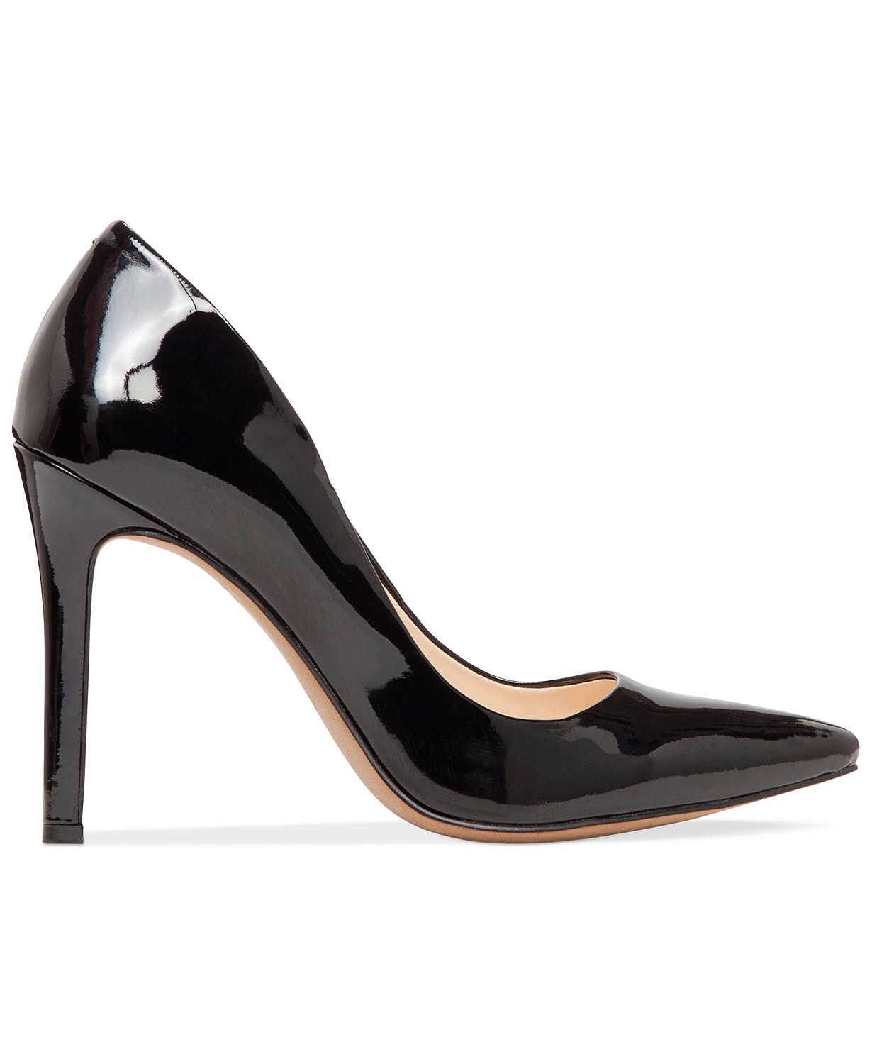 jessica simpson black patent leather peep toe pumps