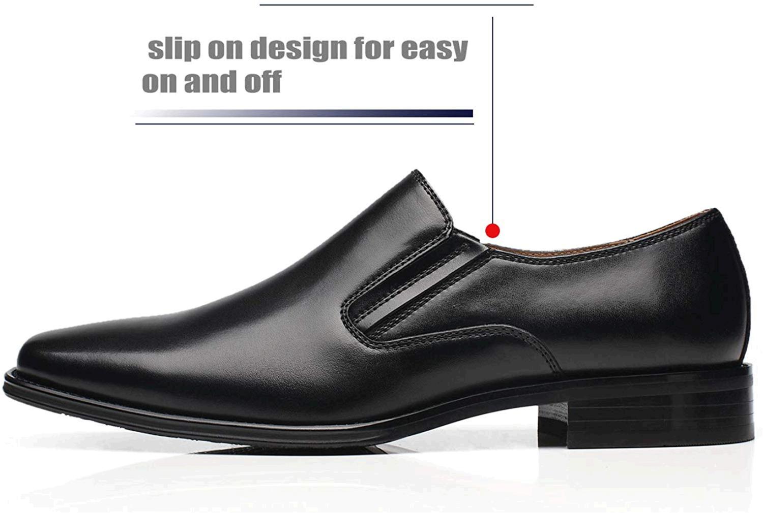 black slide on dress shoes