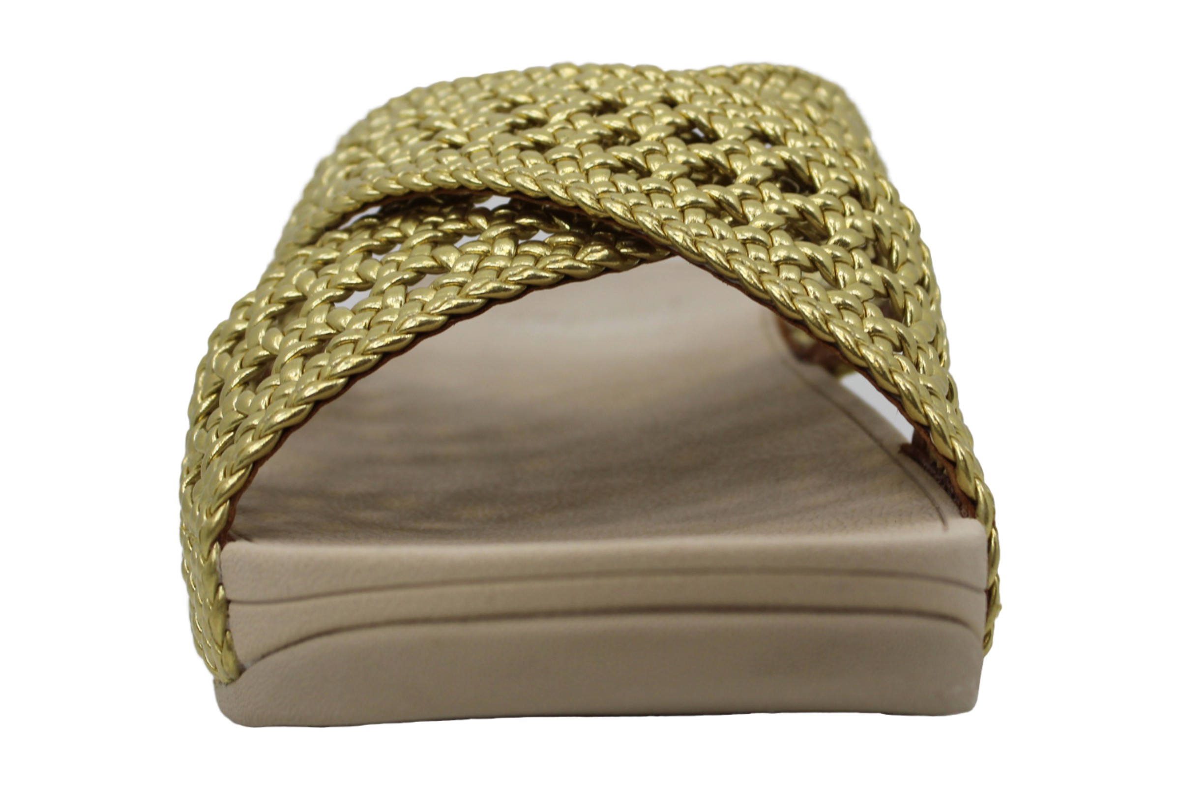 rattan slide sandals