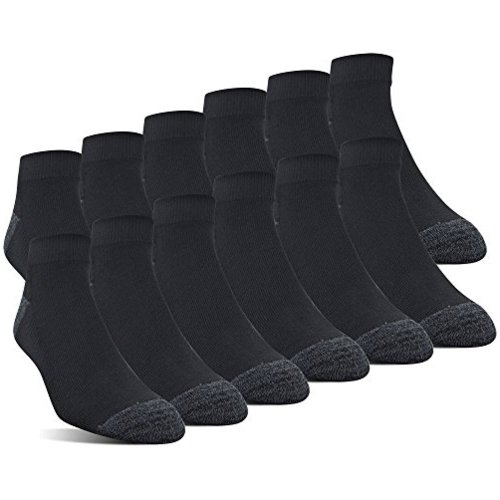 Gildan Men's Polyester Half Cushion Low Cut Socks, 12Pack,, Black, Size 6.0 6Lm eBay