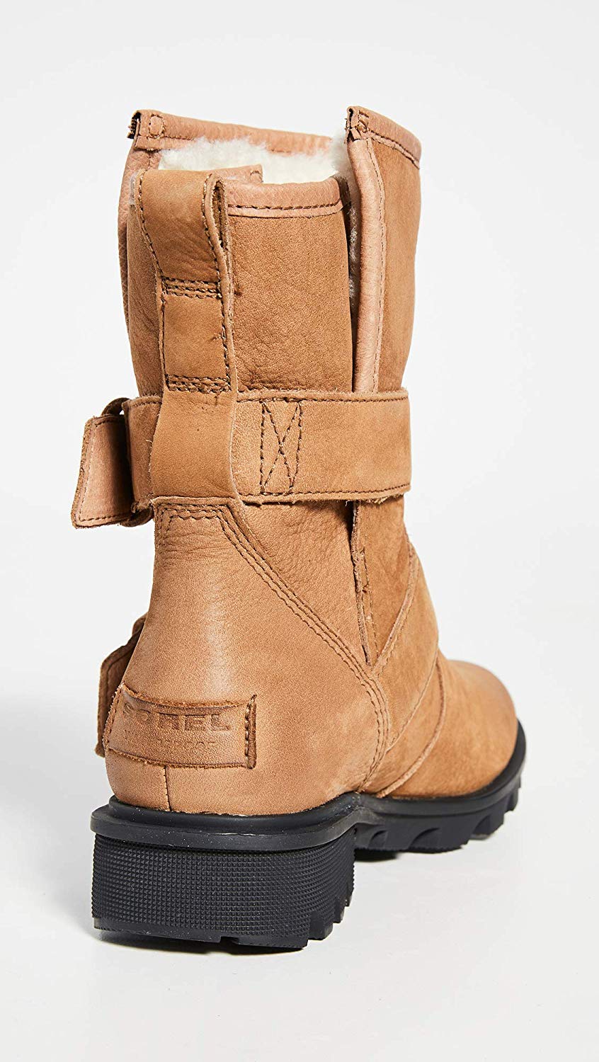 Sorel Womens Phoenix Moto Cozy Boot, Camel Brown, Size 10