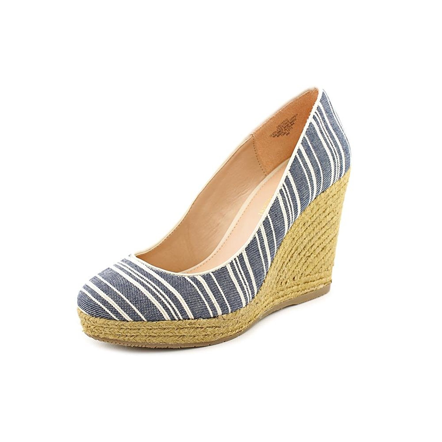 Enzo Angiolini Womens Steffo Wedge Navy White Size 100 Enzo Angiolini Womens Steffo Wedge Navy White Size 100