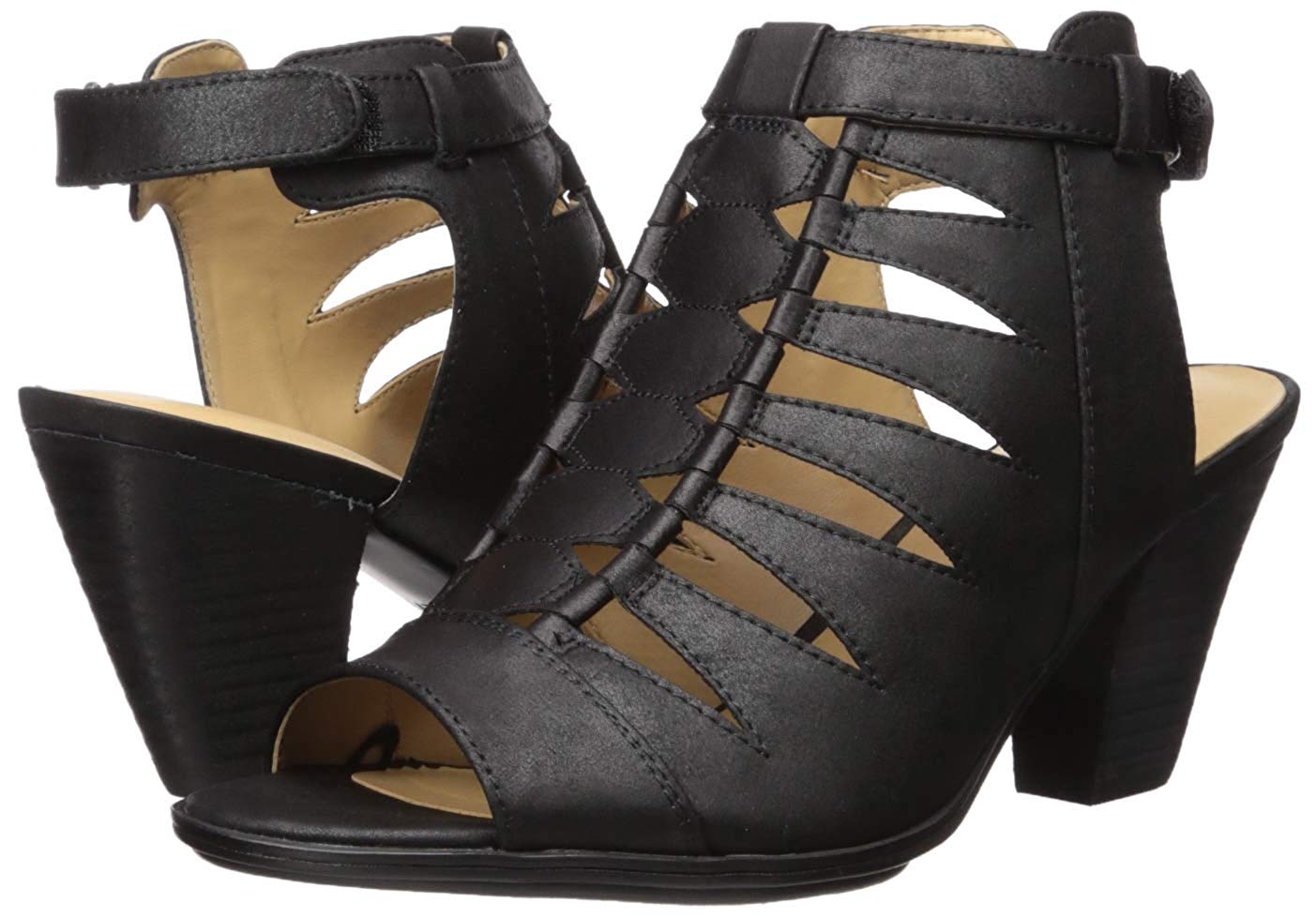 Naturalizer Womens Heeled Sandals in Black Color, Size 8.5 EOV | eBay