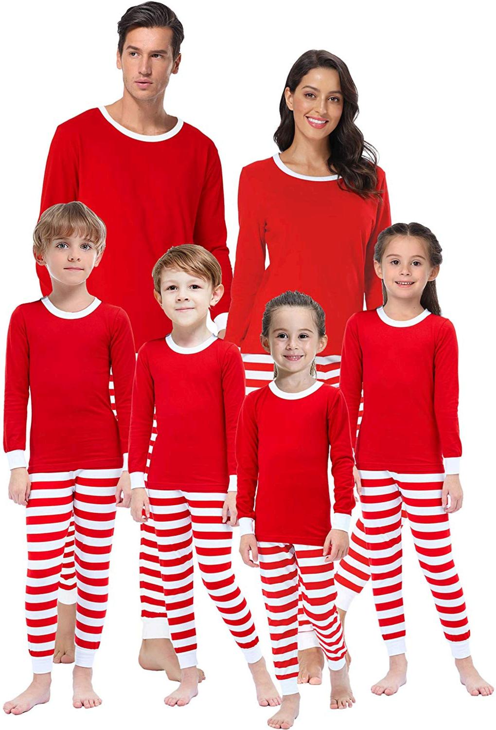Matching Family Pajamas for Boys, Red-christmas-classic-striped, Size Men-Large | eBay