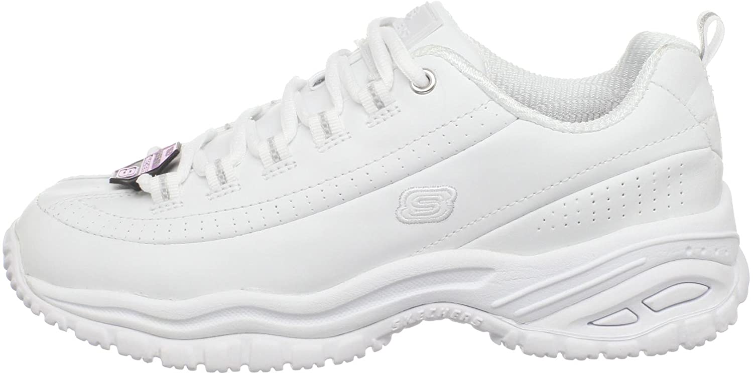 Skechers Womens Stride-Softie Leather Low Top Lace Up Walking, White ...