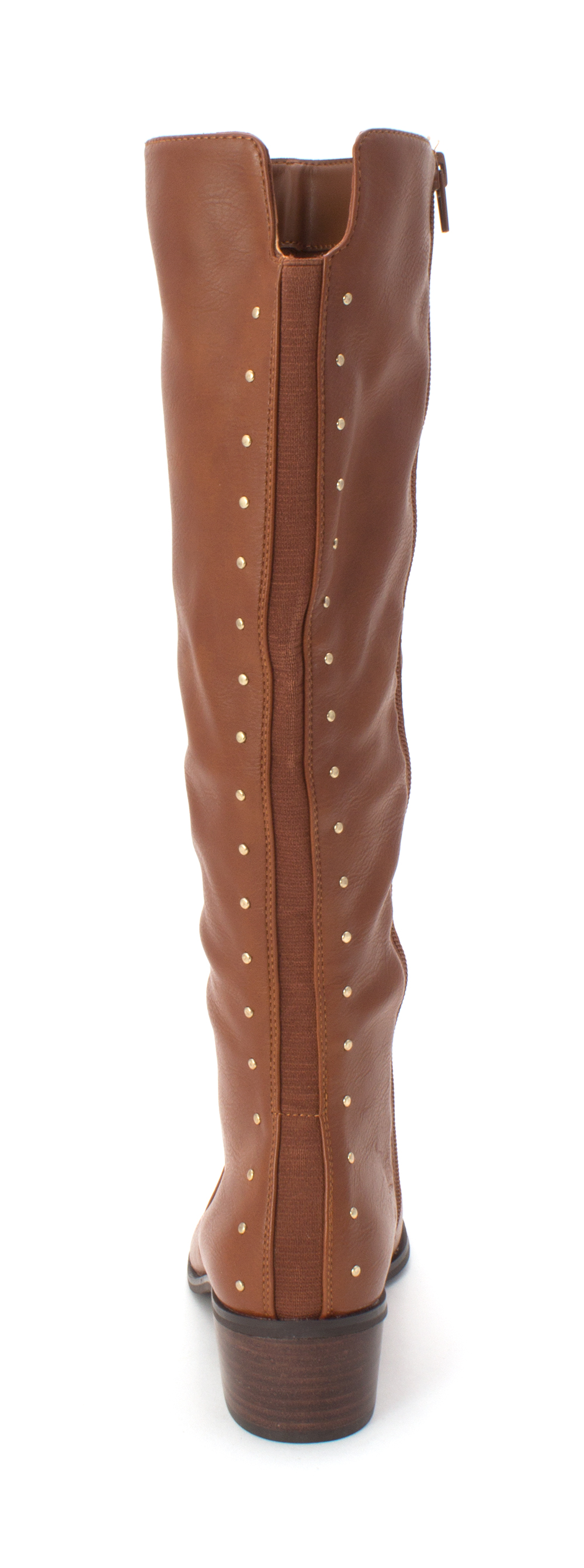 almond toe knee high boots