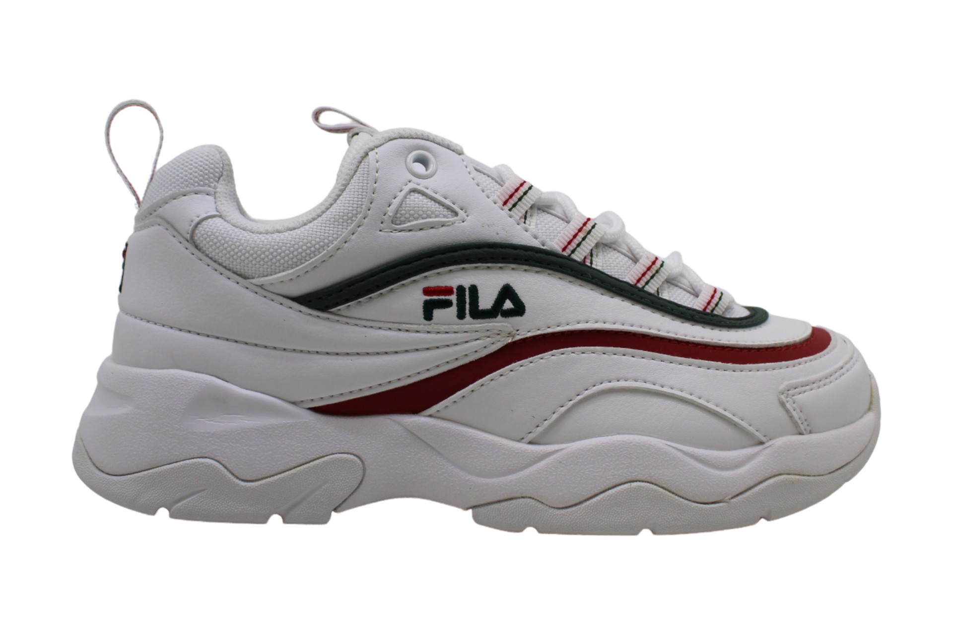 Fila Womens Ray Tapey Tape Low Top Lace Up Running Sneaker, Wgn, Size 8 ...