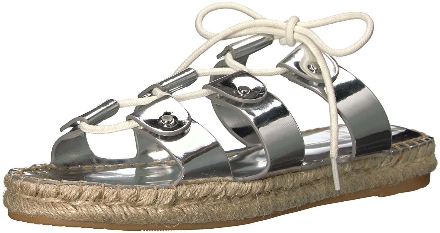 Dolce Vita Womens Vana Espadrille Sandal Silver Leather Size 80 Dolce Vita Womens Vana Espadrille Sandal Silver Leather Size 80