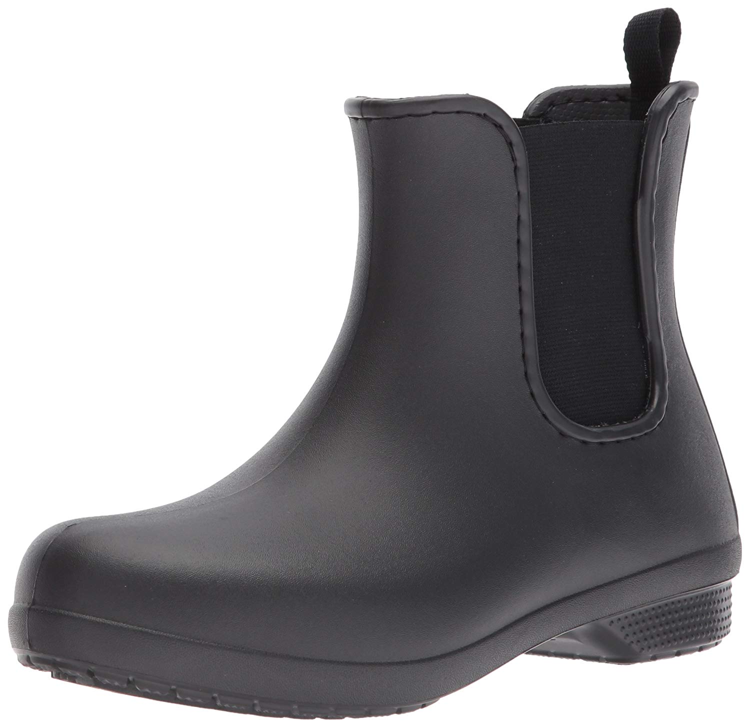 Crocs Womens Freesail Round Toe Ankle Chelsea Boots, Black/Black, Size ...