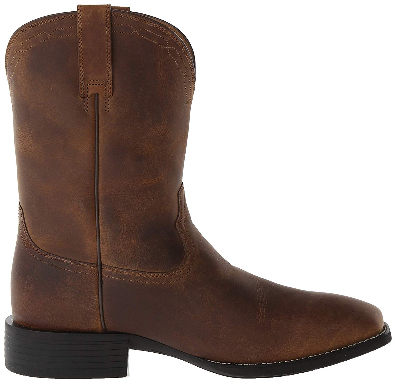 Ariat Mens Heritage Roper Wst Leather Square Toe, Powder Brown, Size 10 ...