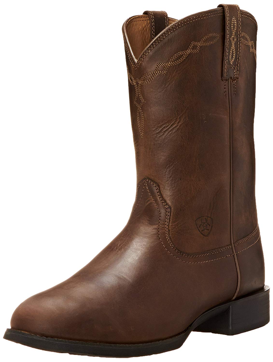 Ariat Mens Heritage Roper Wst Leather Square Toe, Distressed Brown ...