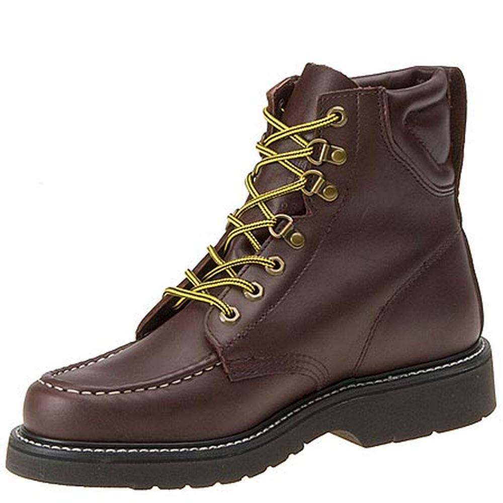 Work America Men's Shoes Redwood Leather Closed Toe Ankle, Brown, Size