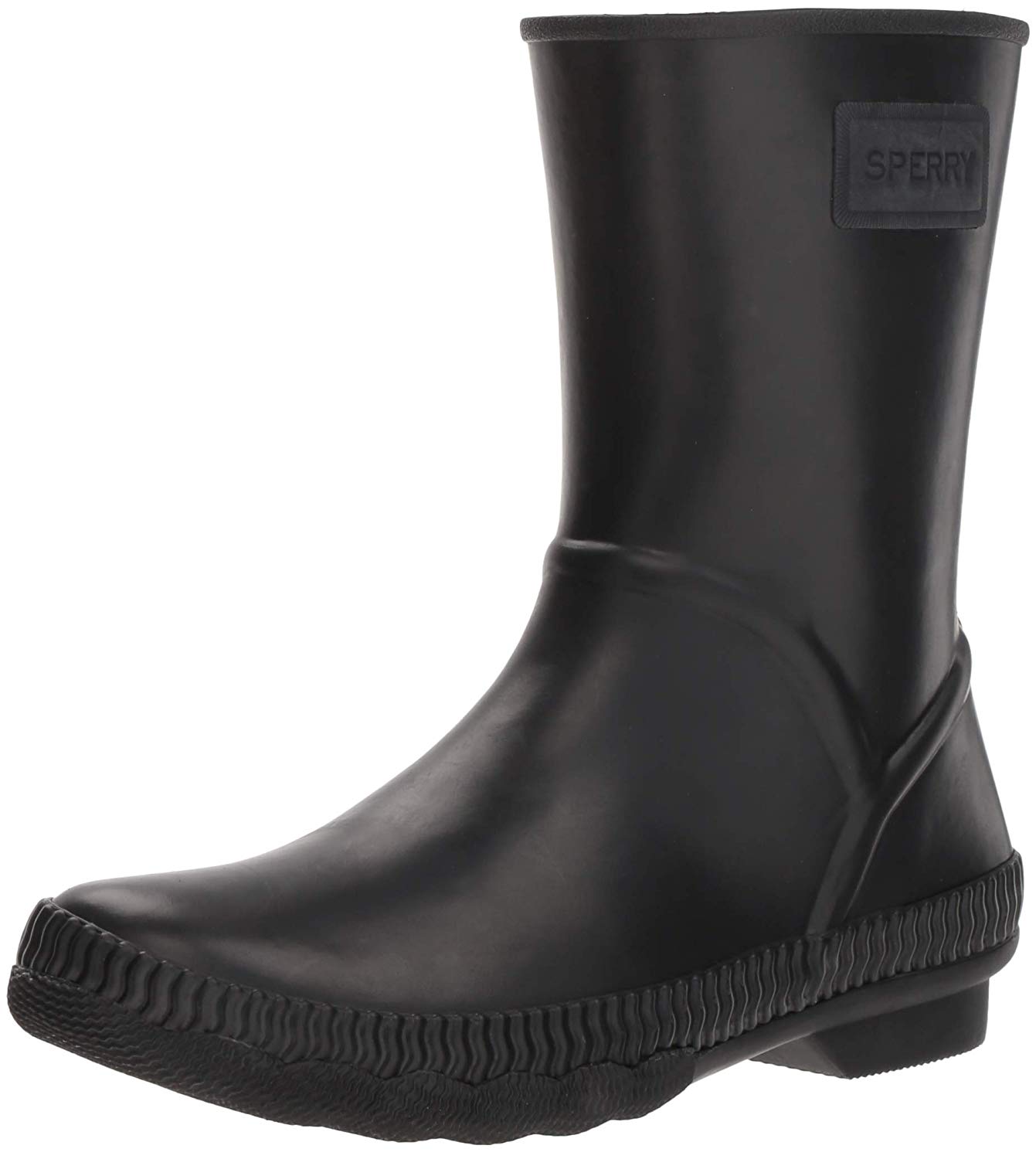 black sperry rain boots