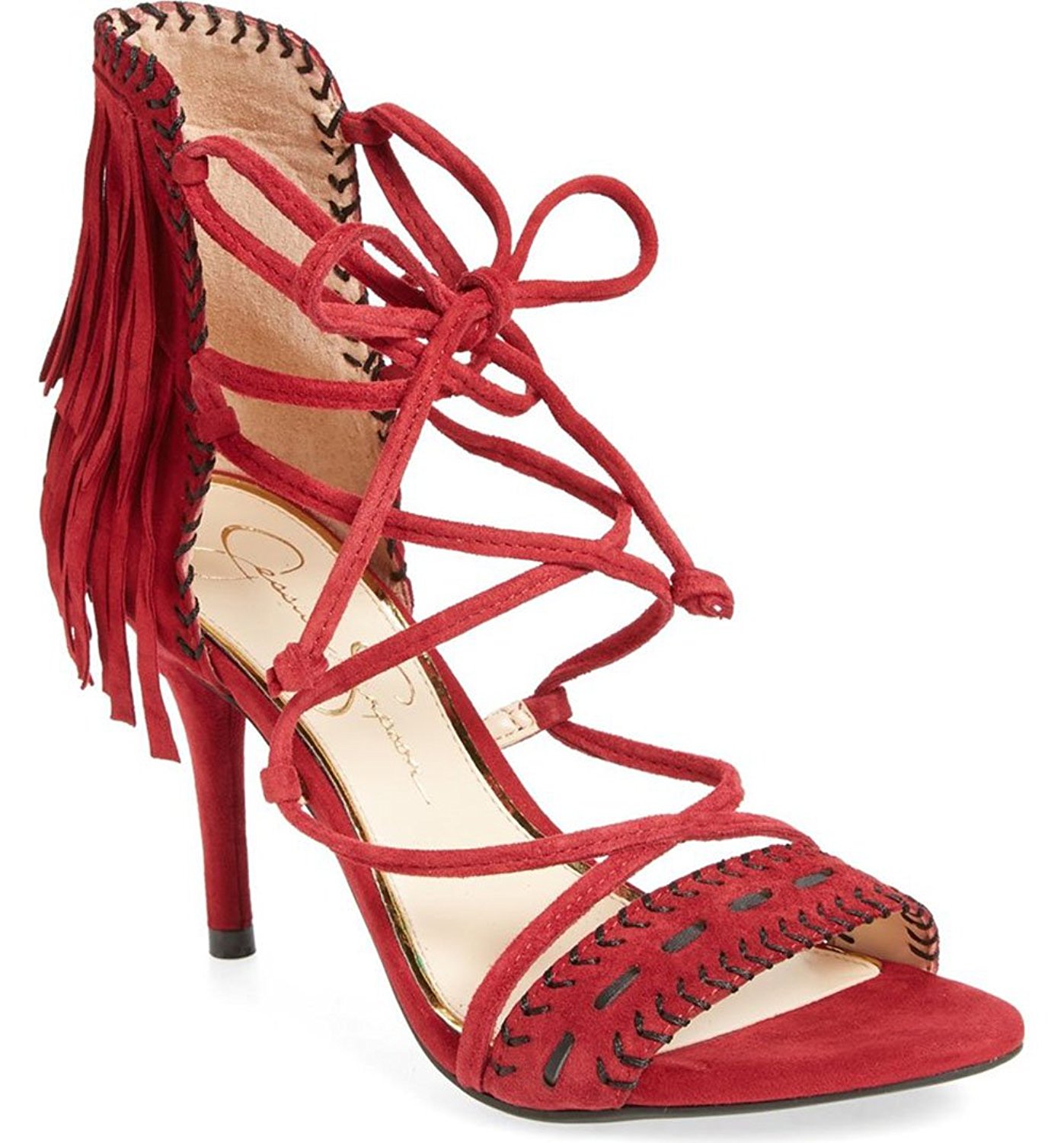 Jessica Simpson Womens Mareya Leather Open Toe Special Raging Red Size 80 Jessica Simpson Womens Mareya Leather Open Toe Special Raging Red Size 80