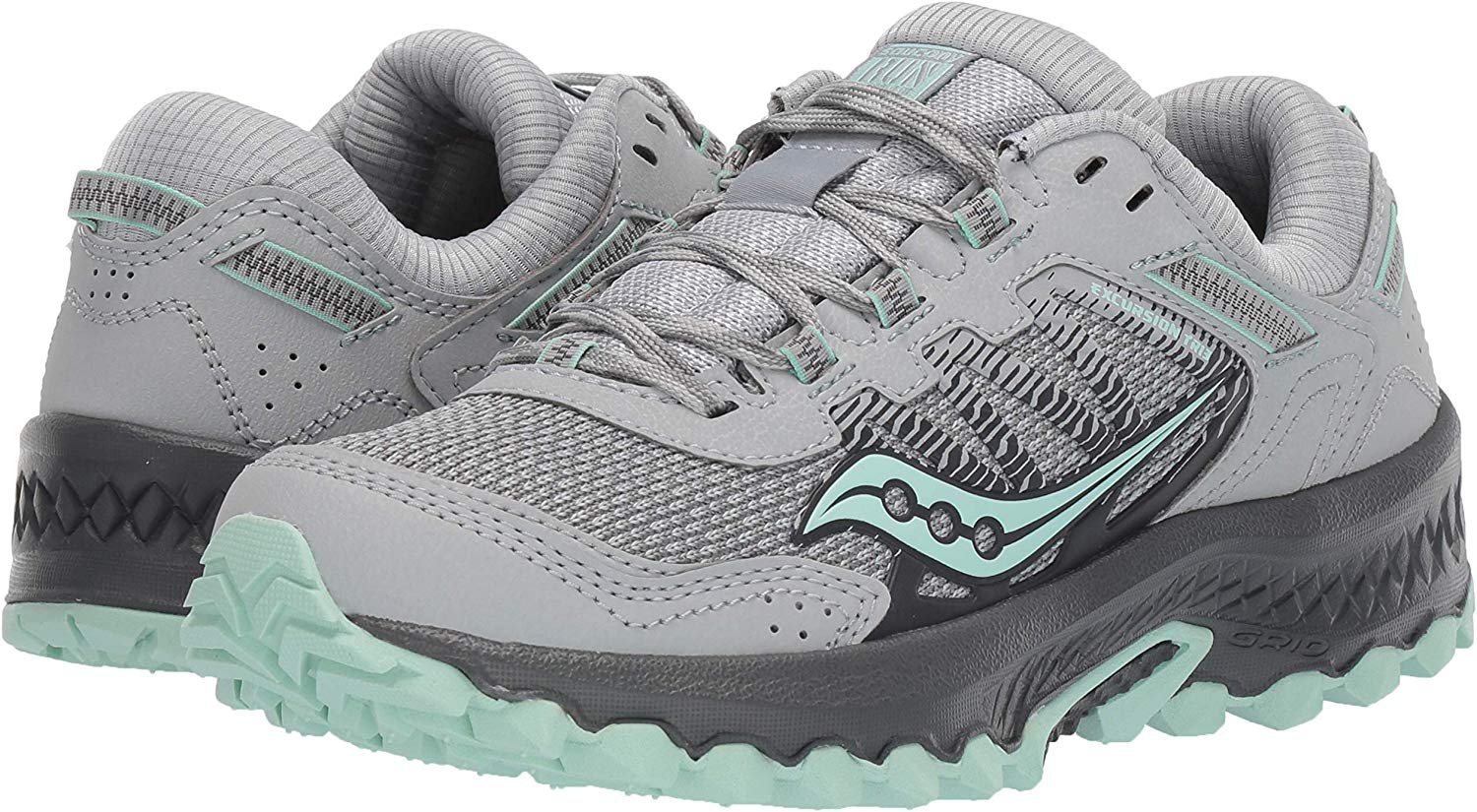 Saucony Women's Versafoam Excursion Tr13 Road Running, Grey/Honeydew ...