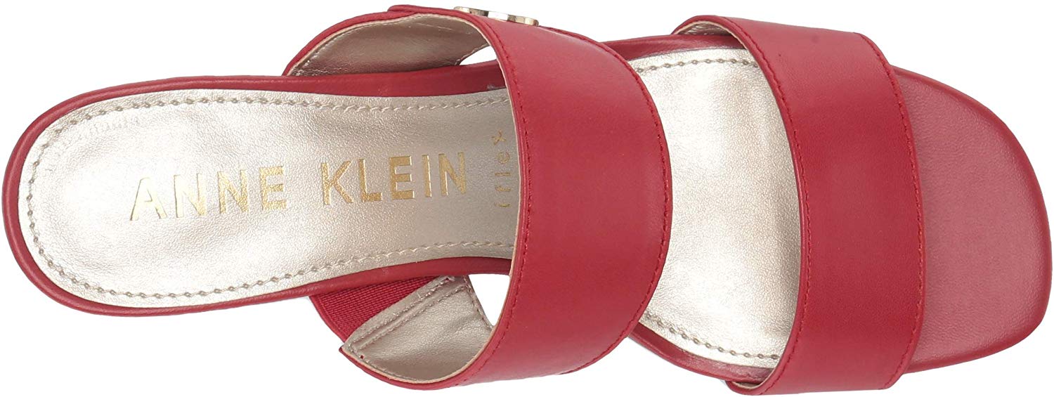 Anne Klein Women's Breeze Heeled Sandal, Red, Size 8.0 ...