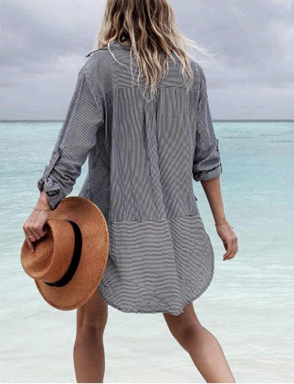 stripe beach cover up