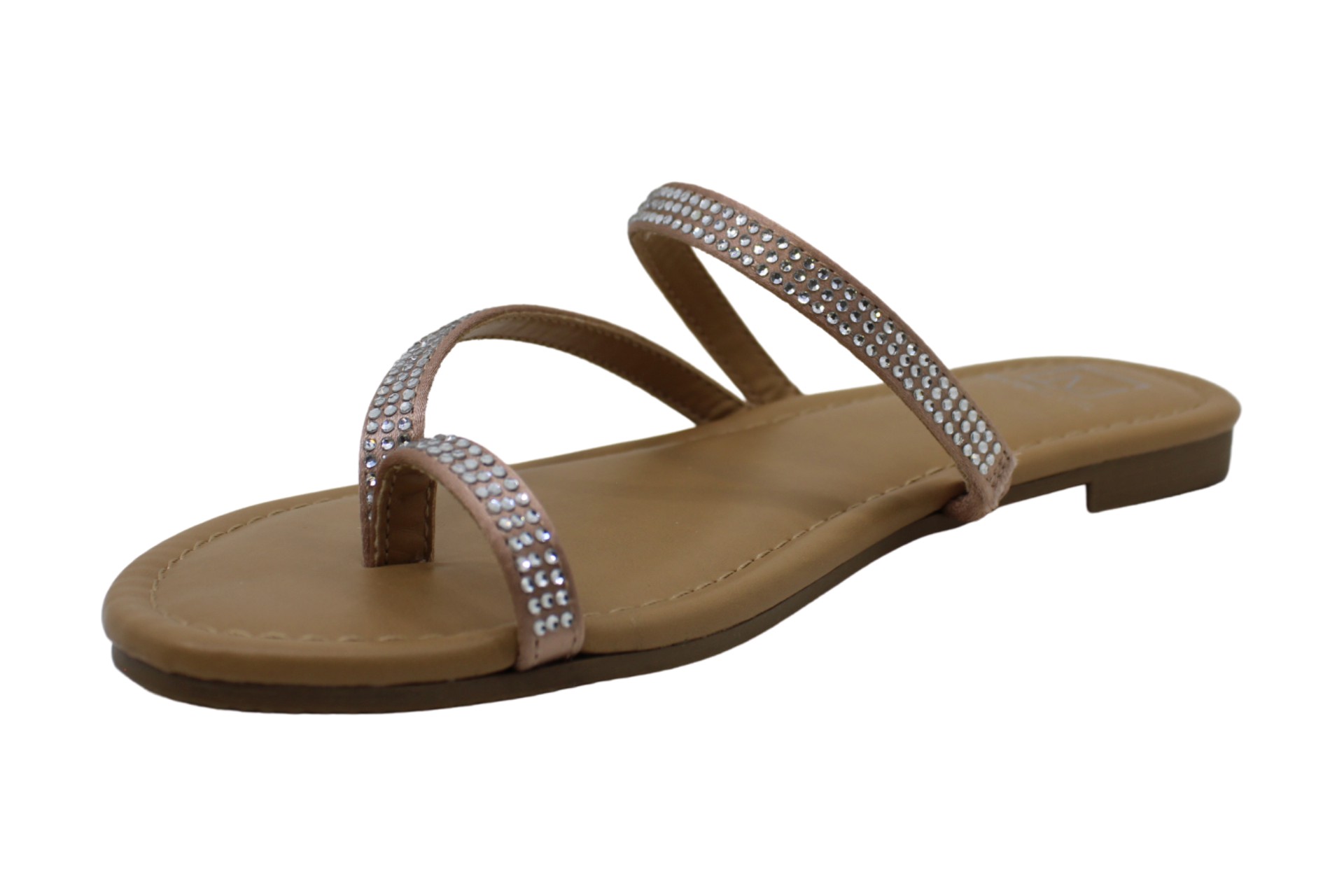 Material Girl Womens meviee Open Toe Casual Slide Sandals, blush bling, Size 7.0 732996248585 | eBay