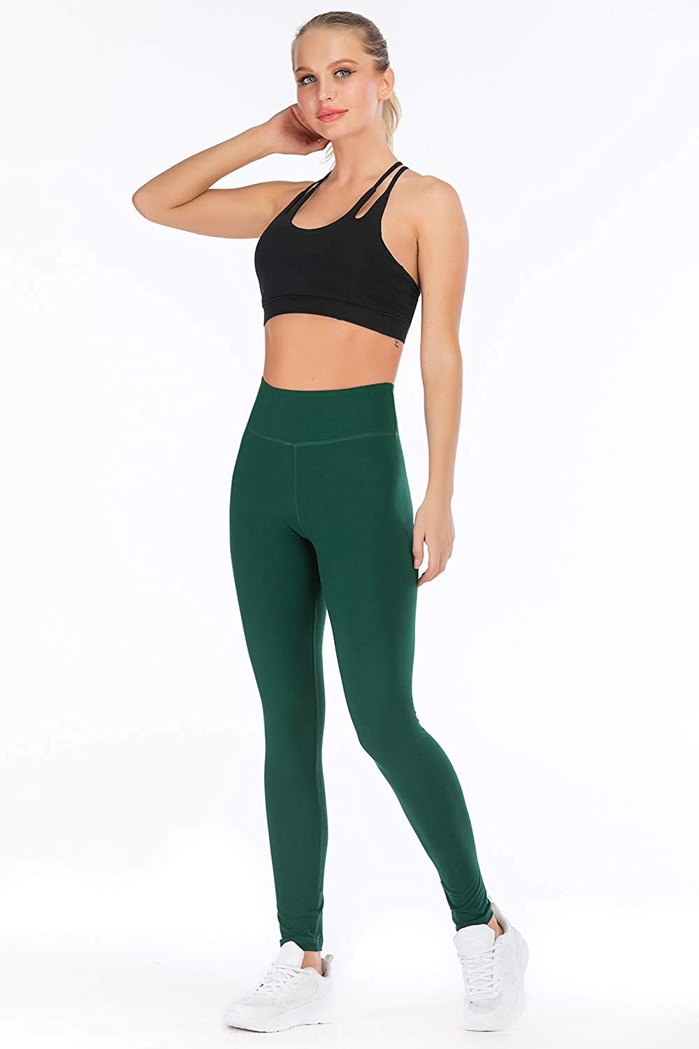 dark green yoga pants