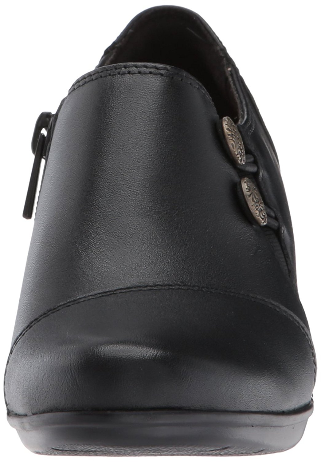 CLARKS Women's Emslie Warren Slip-on Loafer, Black Leather, Size 10.0 ...