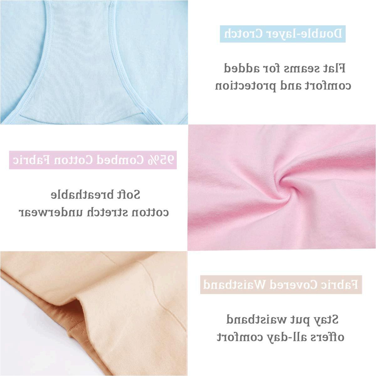 wirarpa Womens Cotton Underwear 4 Pack High, Multicoloured-4 Pack, Size ...