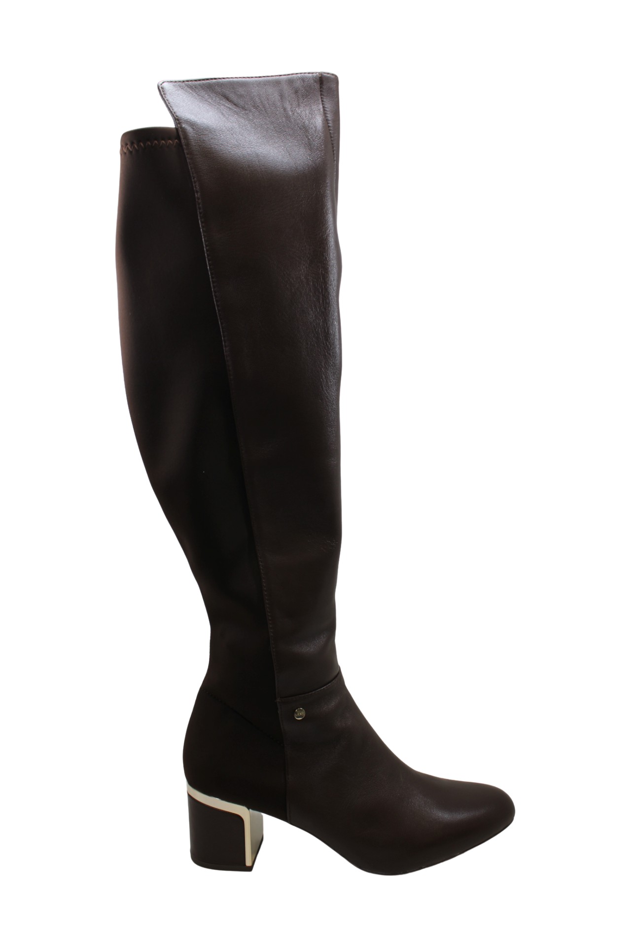 DKNY Womens Cora Suede Closed Toe Knee High Fashion Boots, Brown, Size
