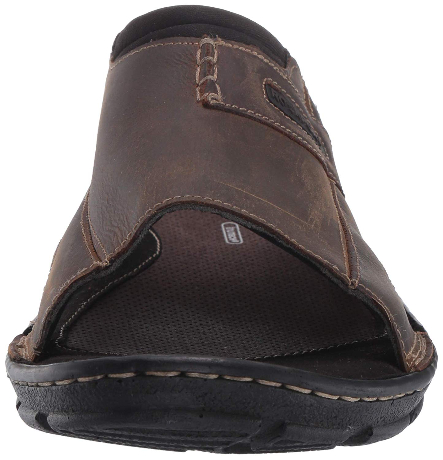 Rockport Mens Darwyn Leather Slip On Open Toe Slides, Brown, Size 8.5 ...