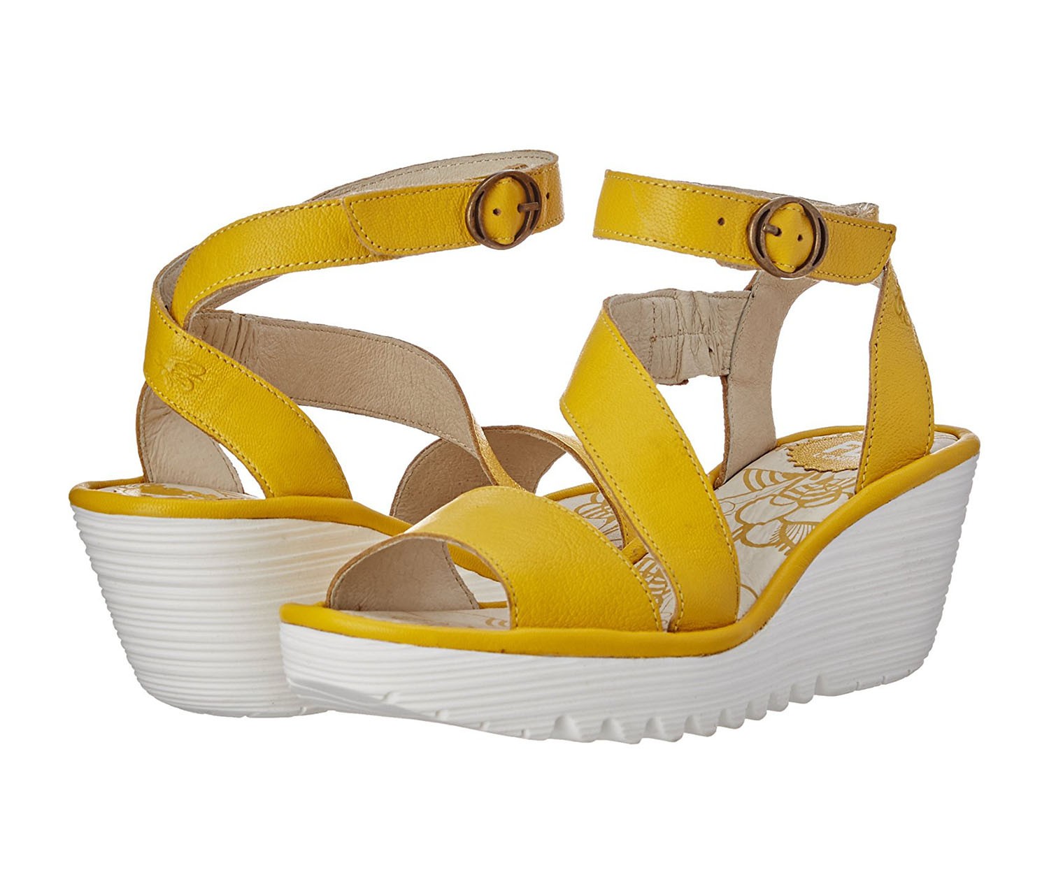 Fly Loundon Womens Yesk Open Toe Casual Platform Sandals Mousse Lemon Size 95 Fly Loundon Womens Yesk Open Toe Casual Platform Sandals Mousse Lemon Size 95