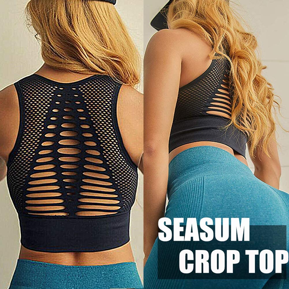 Women Yoga Tank Top Workout Shirts Open Back Racerback