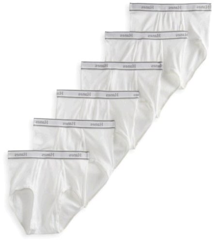 Hanes Men's 6-Pack FreshIQ Tagless Cotton Brief, White, Medium, White ...