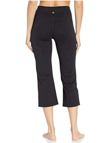 high rise flare black pants