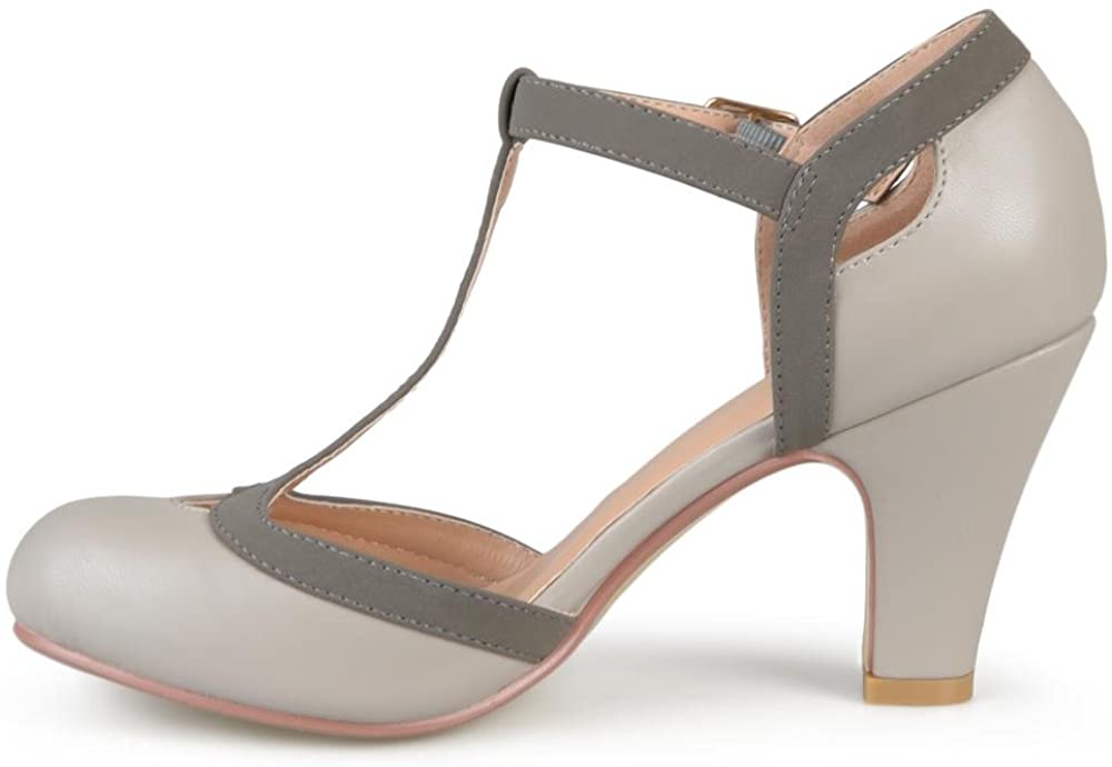 Journee Collection Womens T-Strap Round Toe Mary Jane Pumps, Grey, Size 9.0 GtCQ | eBay