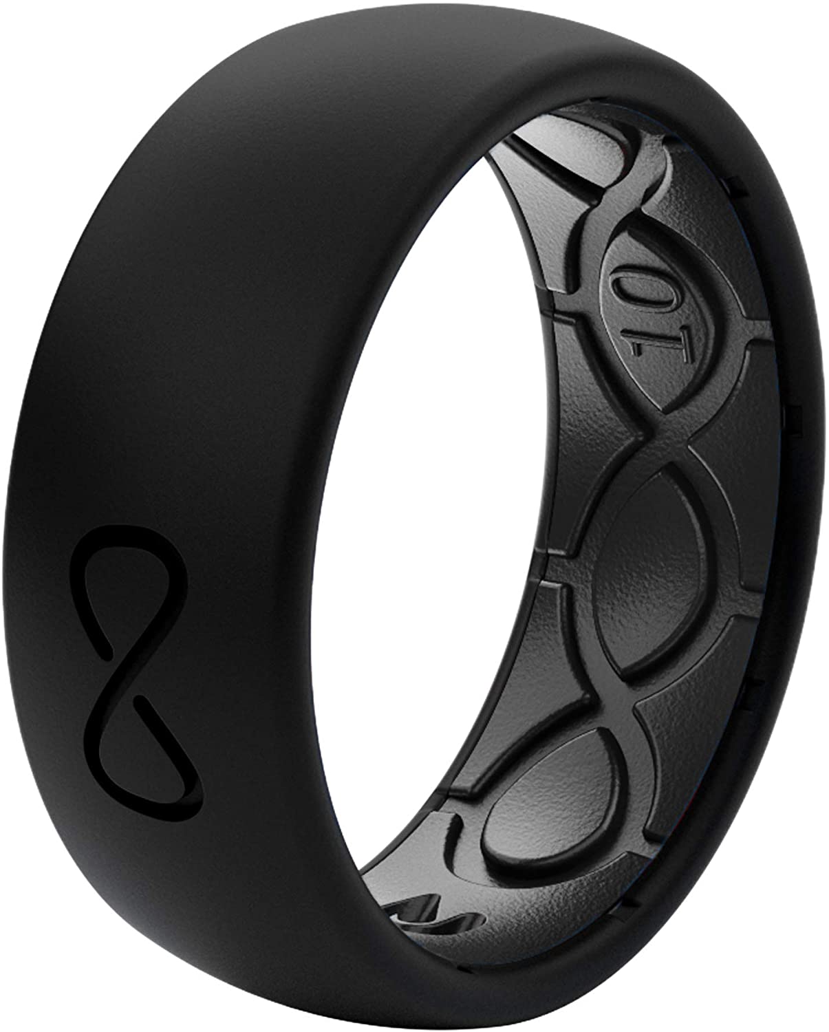 Groove Life Silicone Wedding Ring For Men Breathable Midnight Black