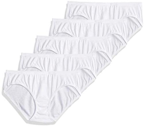 Hanes Women's Comfort Cotton Hipster Panties 5-Pack, White, 5, White ...