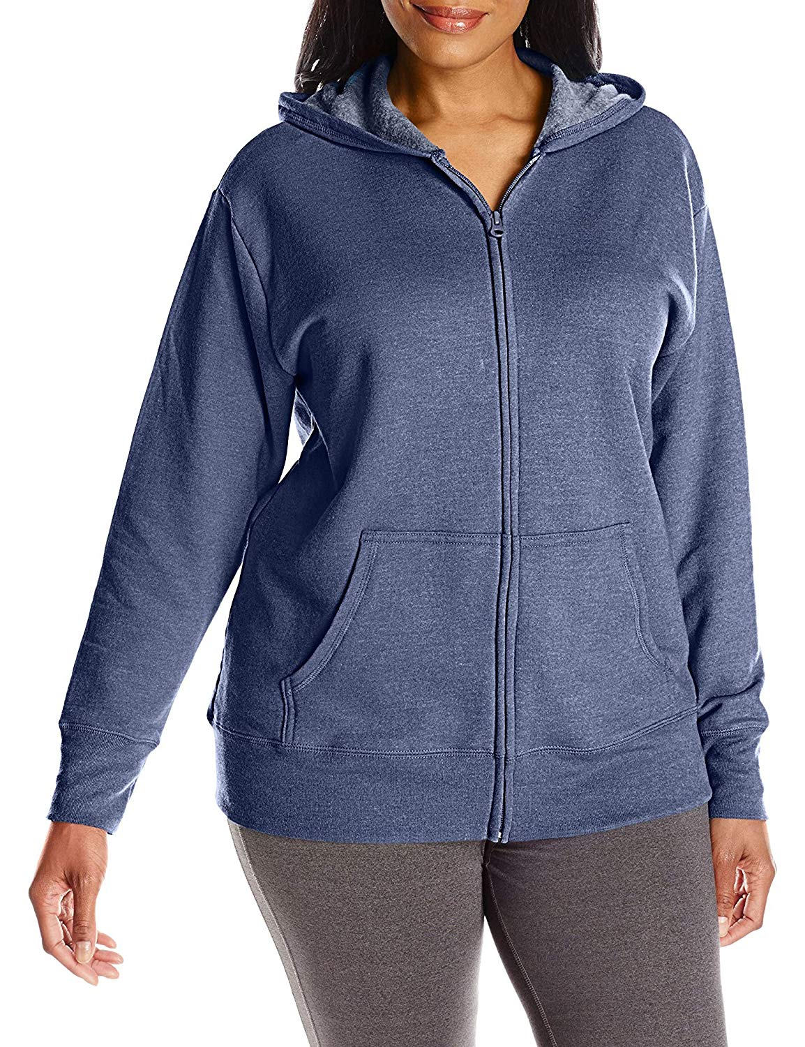 Just My Size Women s Plus Size Full Zip Fleece Hoodie Navy Navy Just My Size Women s Plus Size Full Zip Fleece Hoodie Navy Navy