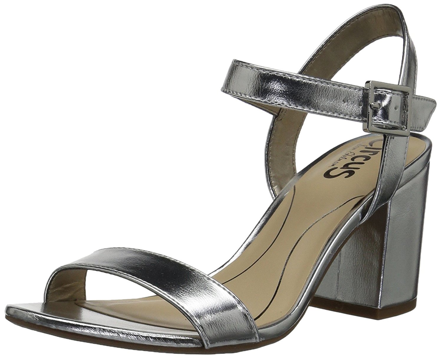 Circus by Sam Edelman Womens Ashton Open Toe Casual Ankle Soft Silver Size 85 Circus by Sam Edelman Womens Ashton Open Toe Casual Ankle Soft Silver Size 85