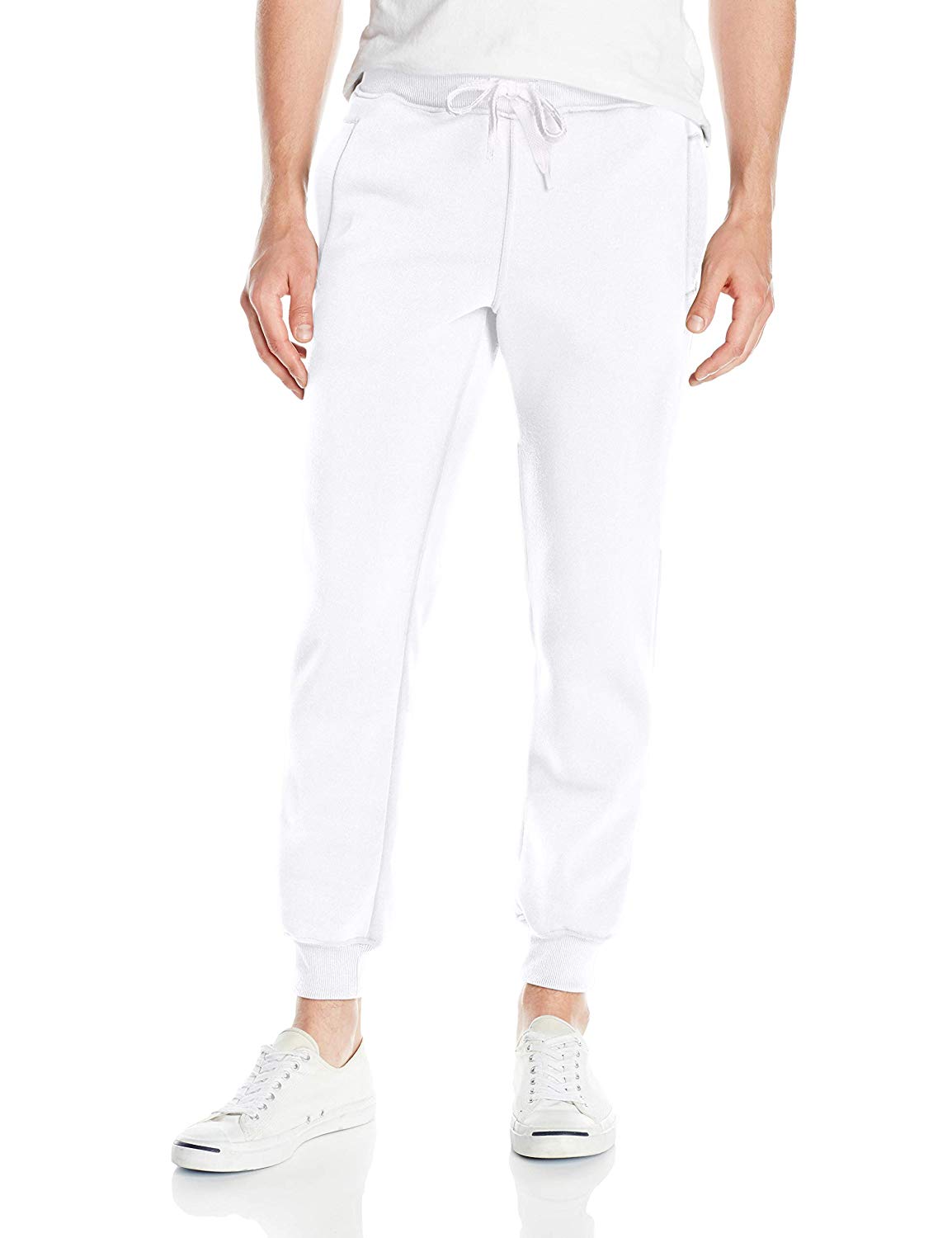 mens white jogger sweatpants