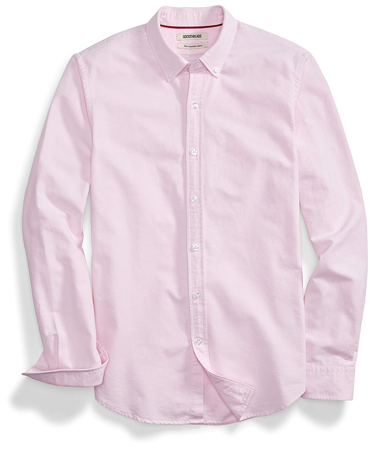 pink oxford short sleeve shirt