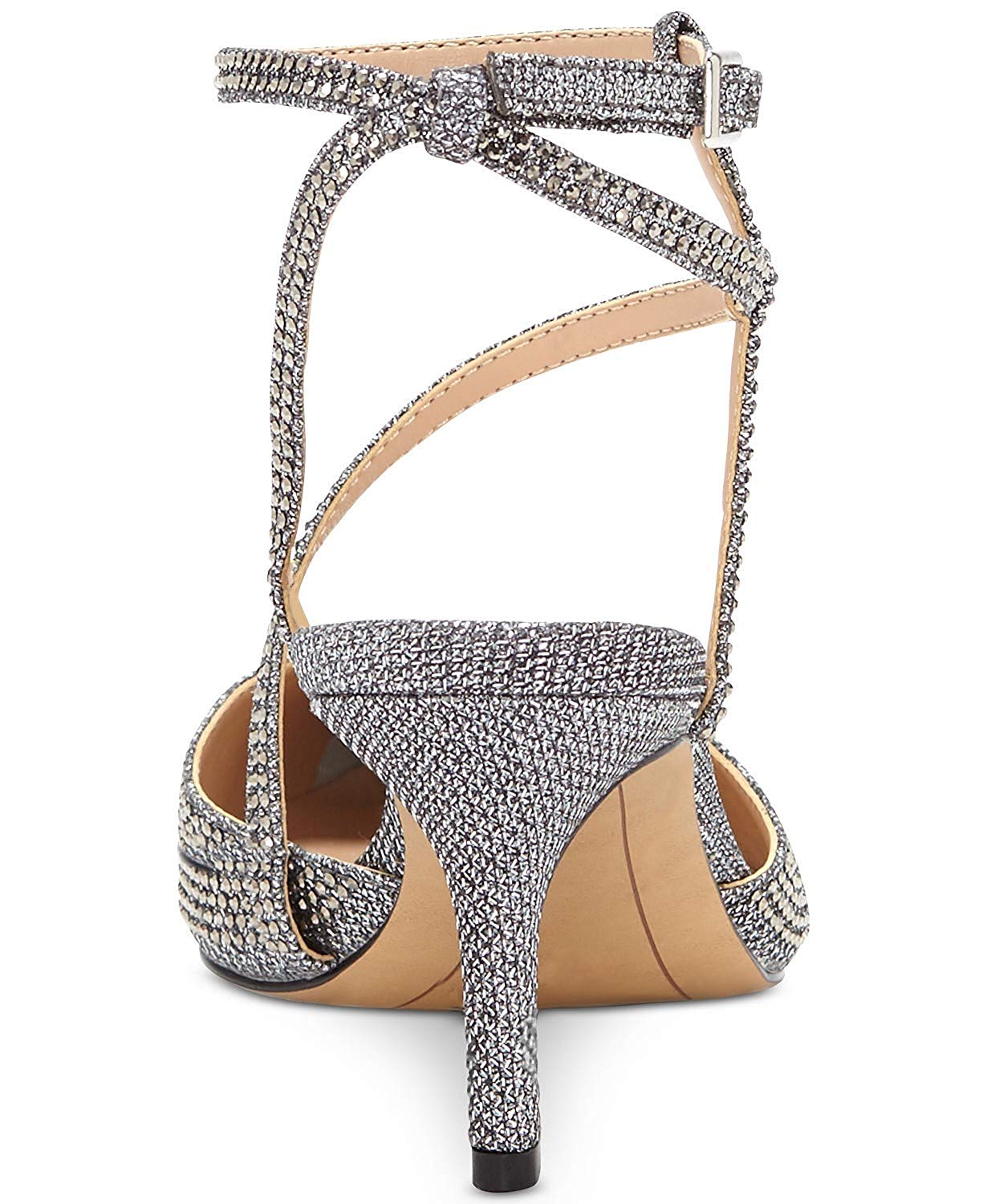 pewter evening pumps