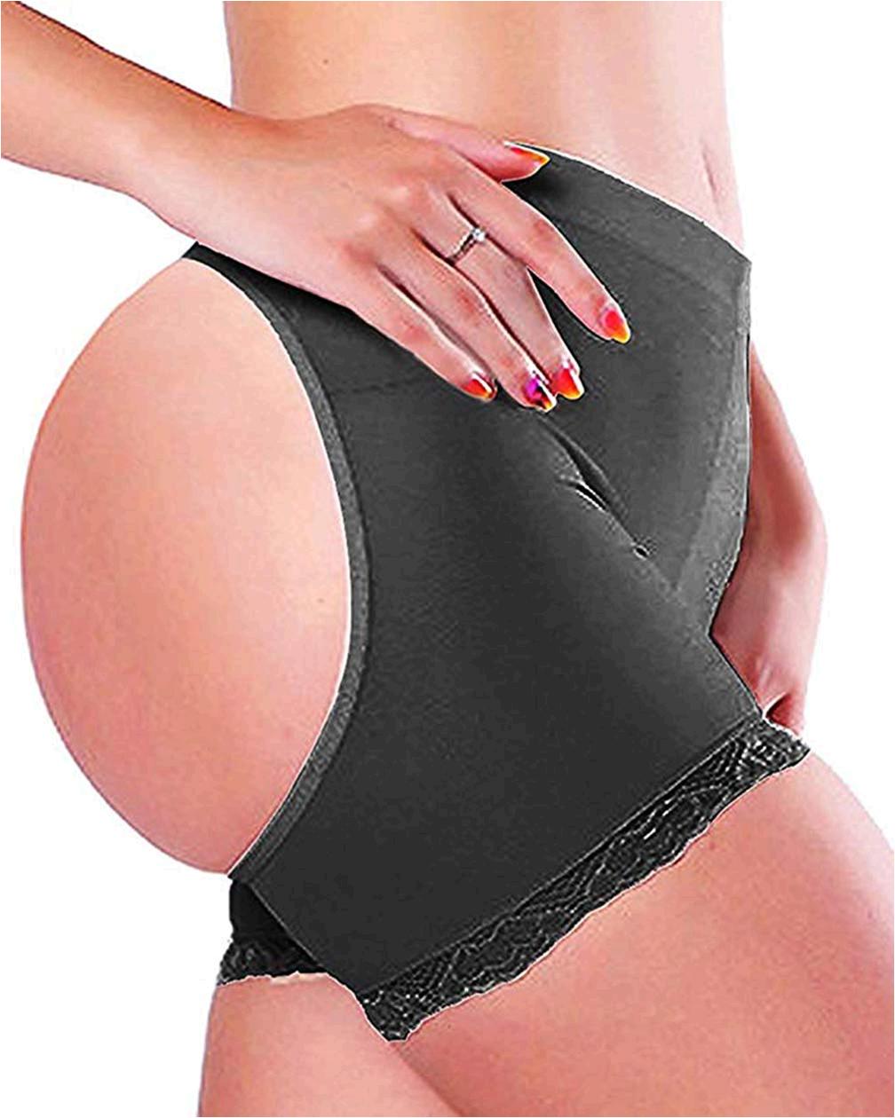 Women Butt Lifter Body Shaper Tummy Control Panties Black Size X 