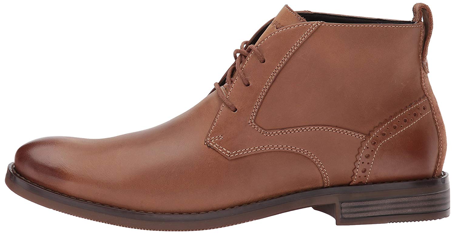 rockport leather chukka boots tan