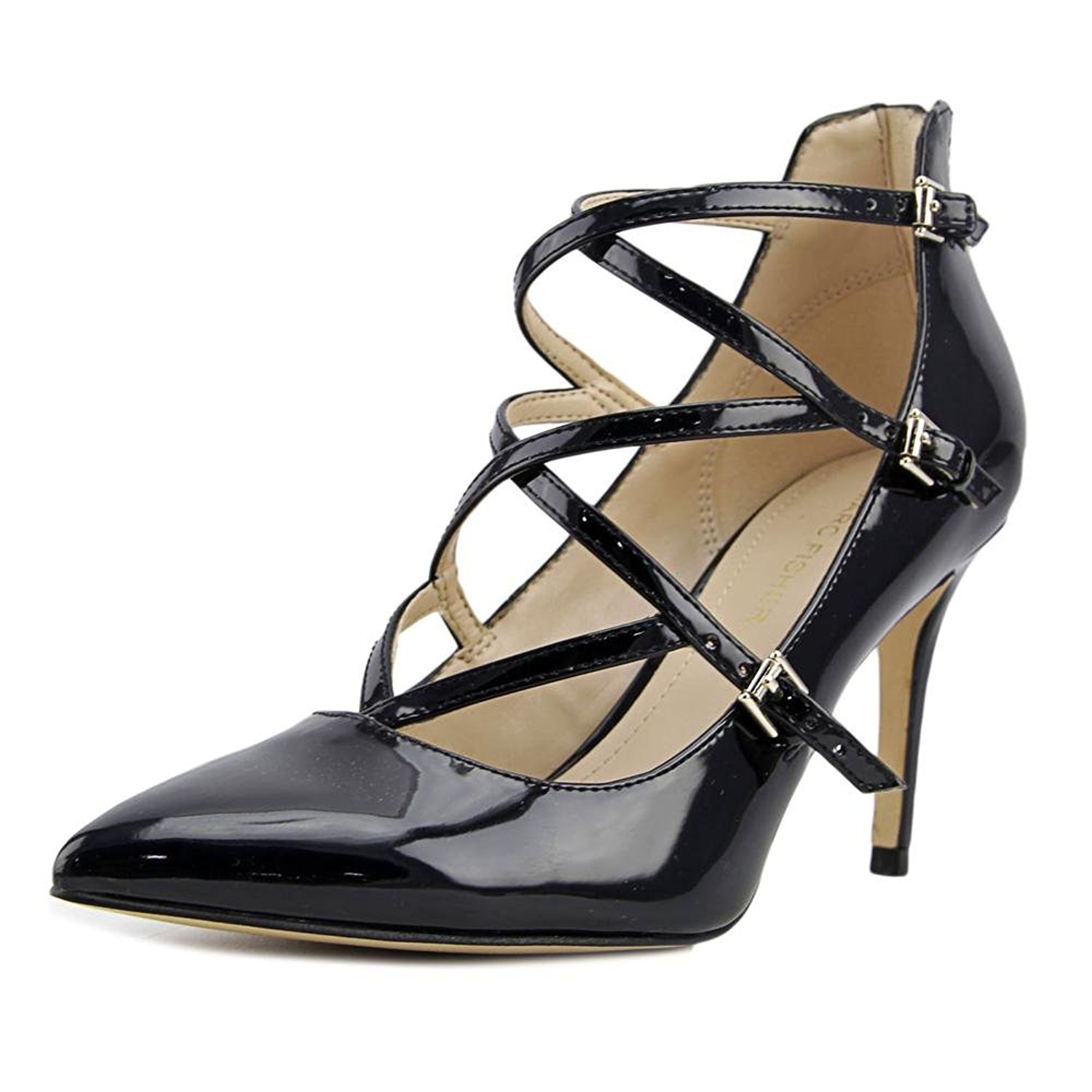 Marc Fisher Womens danger2 Pointed Toe Ankle Strap Classic Black LL Size 11.0 Marc Fisher Womens danger2 Pointed Toe Ankle Strap Classic Black LL Size 11.0