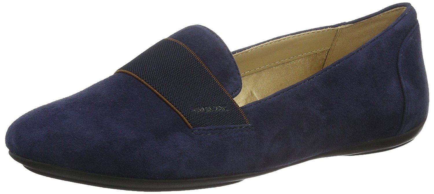 Geox Womens CHARLENE Almond Toe Loafers NAVY Size 5.0 Geox Womens CHARLENE Almond Toe Loafers NAVY Size 5.0