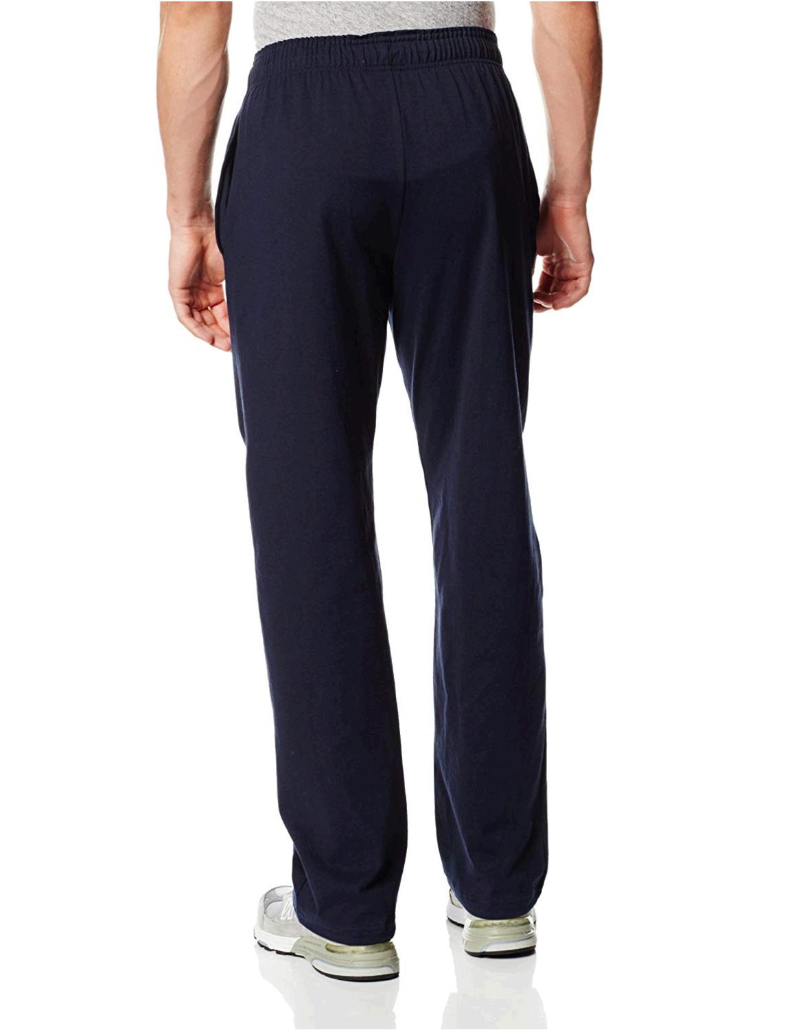 Champion Men's Authentic Open Bottom Jersey Pant, Small - Navy, Navy ...