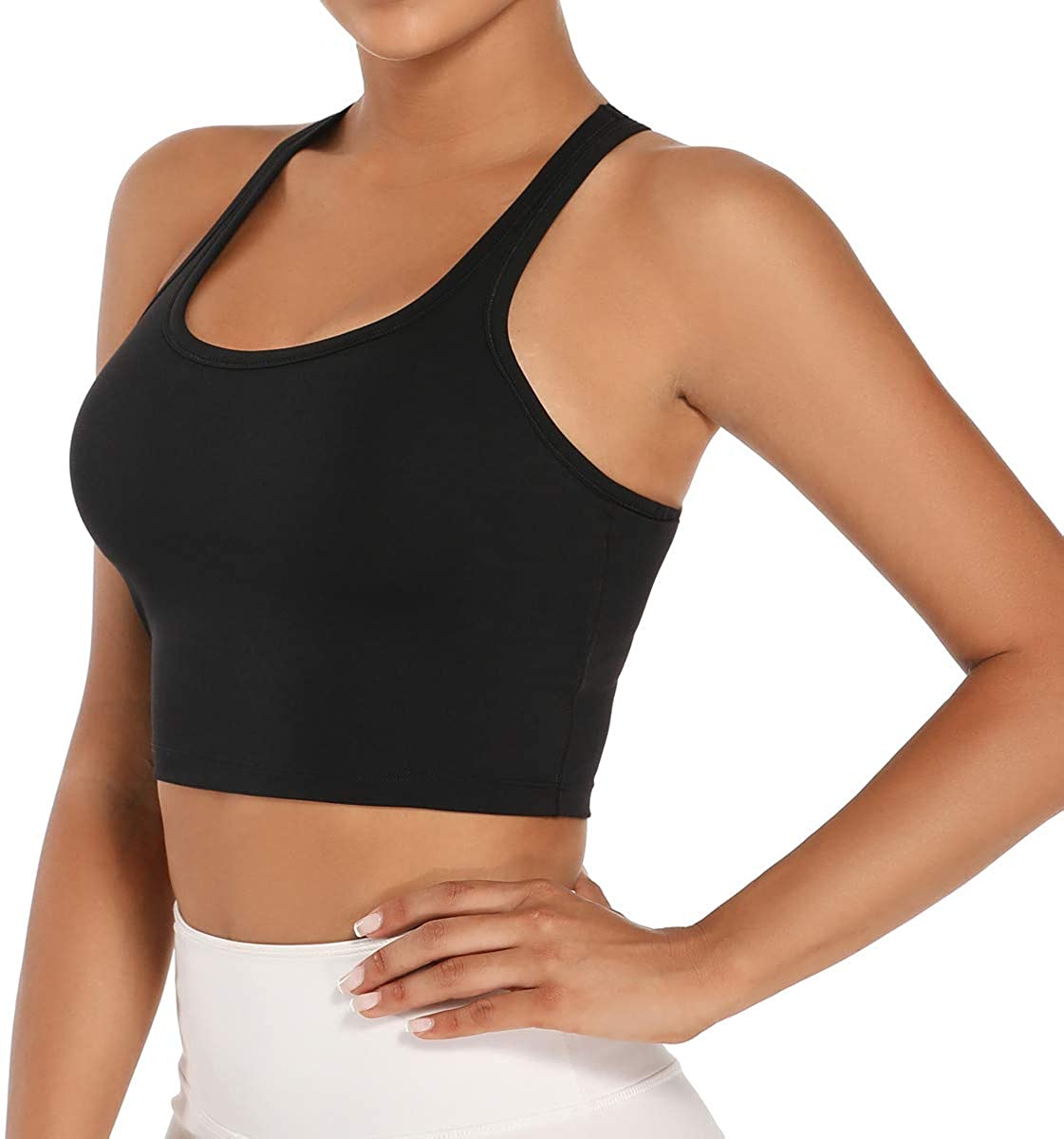 Nanomi Beauty Womens Removable Padded Sports Bras Workout, Black, Size Medium | eBay